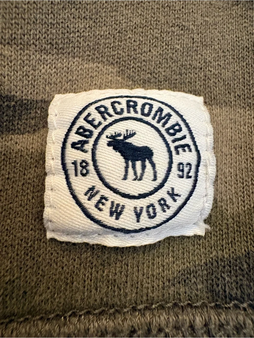 Abercrombie Kids Camo Zip Hoodie Jacket 15/16 | Green Camouflage Logo Full Zip